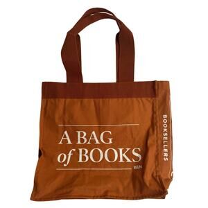 BARNES AND NOBLE Re-Wrap Collab Bag of Books Rust Brown Orange Tote Bag